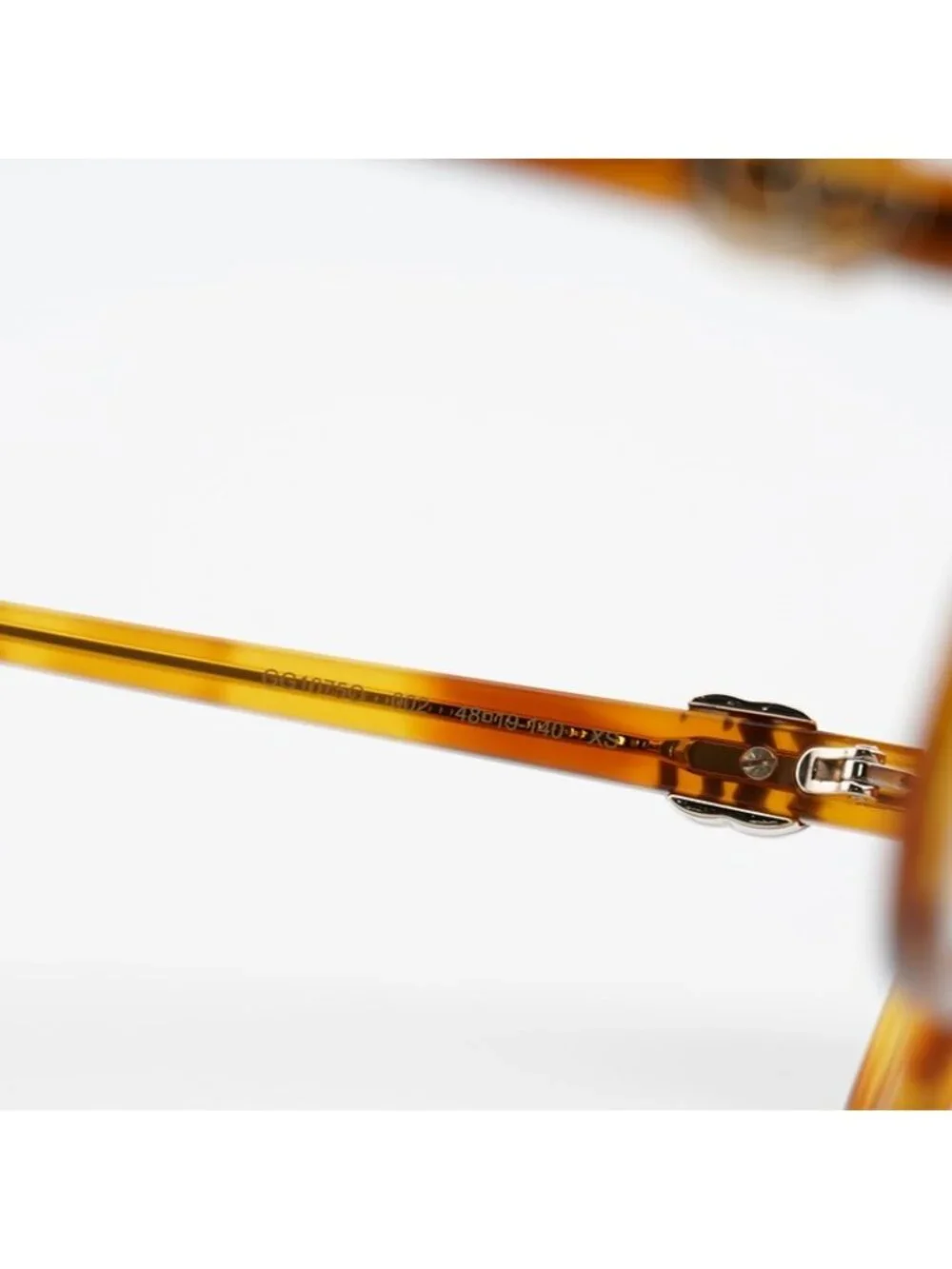 Gucci GG1075O 002 Eyeglasses Light Havana 48mm Square Frame - Picture 7 of 10